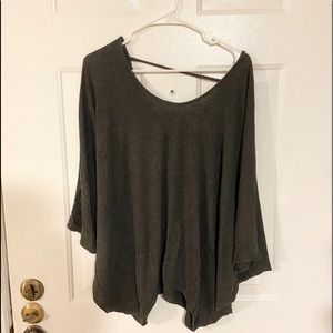 F21 oversized gray shirt
